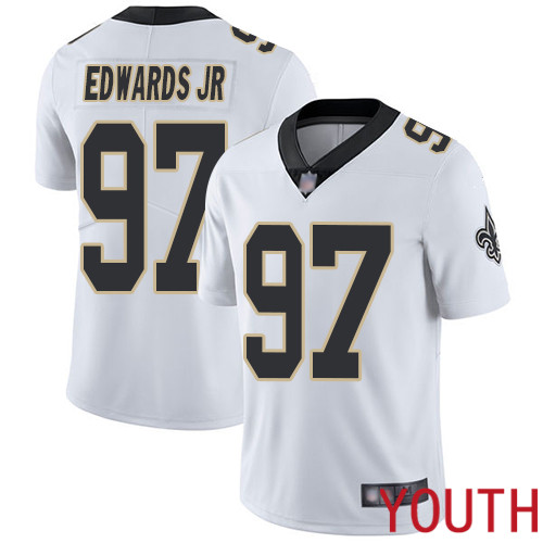 New Orleans Saints Limited White Youth Mario Edwards Jr Road Jersey NFL Football #97 Vapor Untouchable Jersey